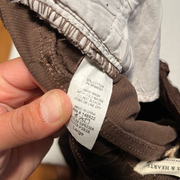 Saints & Hearts Brown Corduroy Pants size Large NWT with defect see pictures - Picture 12 of 13